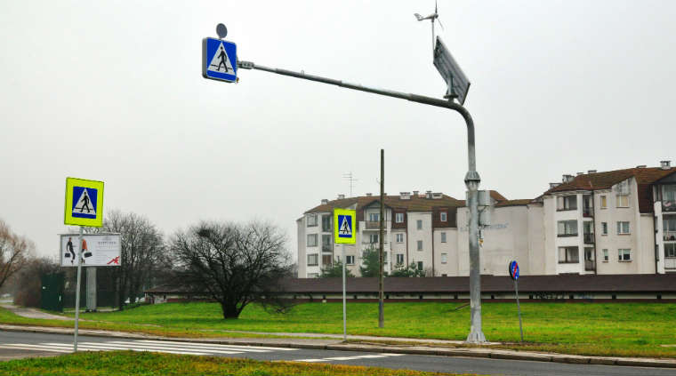 Przejście dla pieszych w okolicy węzła Puławska na Południowej Obwodnicy Warszawy