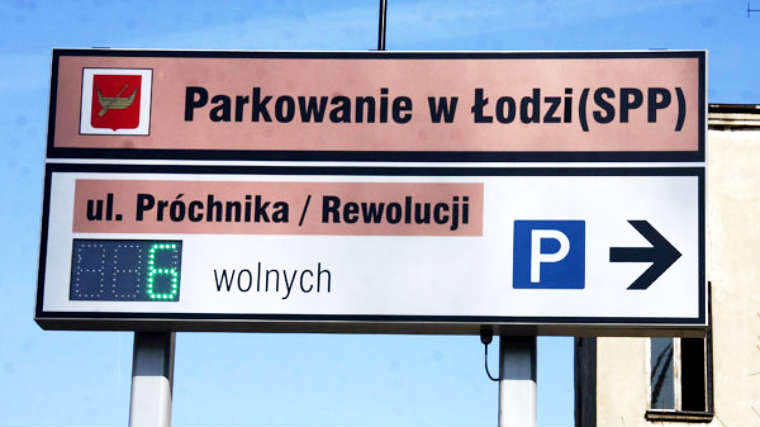 System informacji parkingowej w Łodzi. Fot. UM Łódź