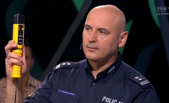Inspektor Marek Konkolewski, KGP w programie TVP Świat się kręci. Fot. Youtube