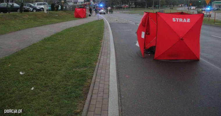 Śmiertelne potrącenie pieszych w Białymstoku. Źródło: policja.pl
