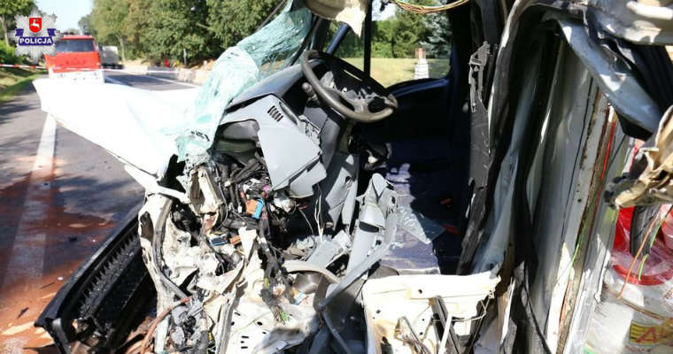 Tragiczny wypadek busów na DK12. Fot. policja