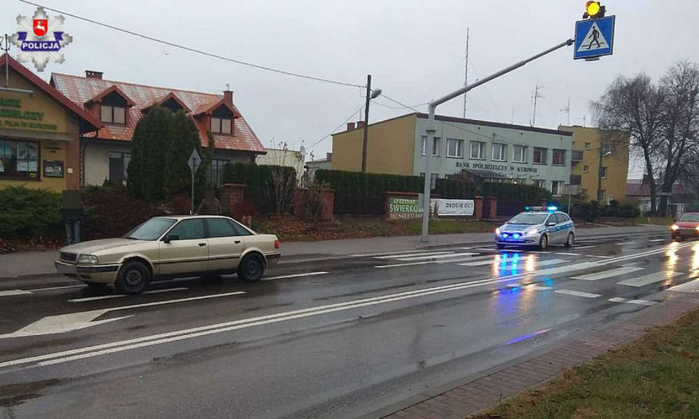 Kierowca potrącił 68-latka na przejściu dla pieszych w Kurowie. Fot. Policja