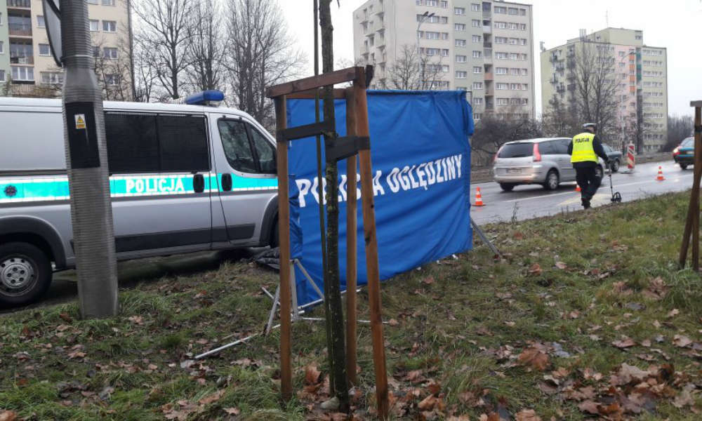 W Łodzi doszło do śmiertelnego potrącenia pieszej. Fot. Policja