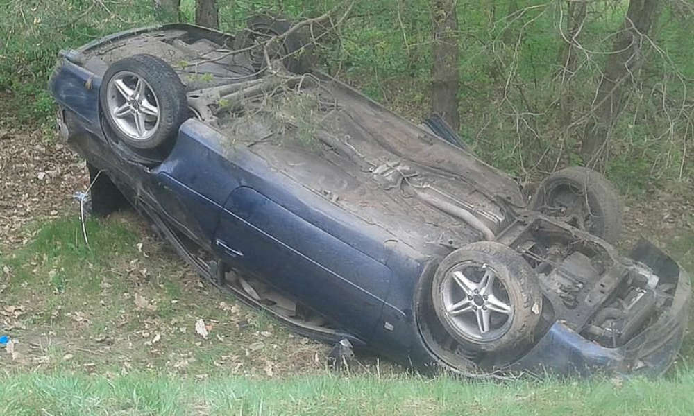 22-latek dachował volvo w Dęblinie Fot. Policja