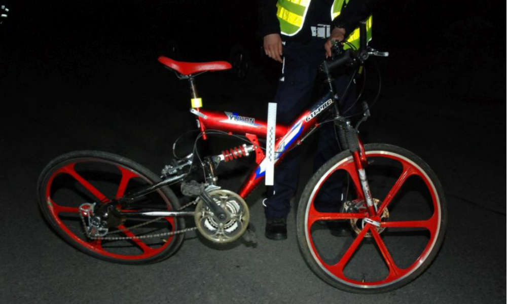 22-latek na rowerze śmiertelnie potrącił pieszego Fot. Policja