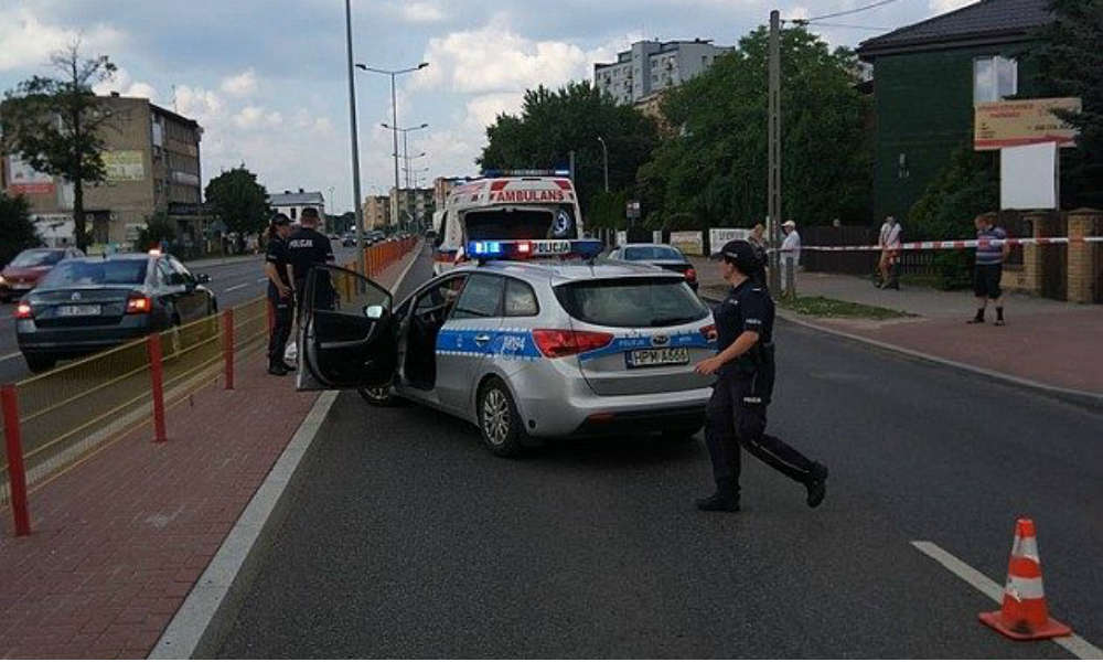 Do śmiertelnego potrącenia pieszej doszło na ul. Hetmańskiej w Białymstoku w 2018 r. Fot. Policja