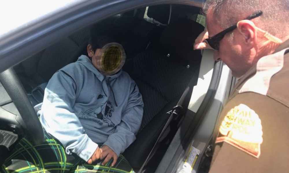 5-latek zatrzymany za kierownicą na autostradzie w USA Źródło: Utah Highway Patrol