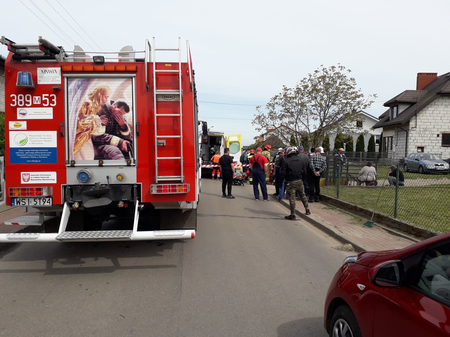 Pijany kierowca potrącił dzieci w Ziomakach Źródło: OSP Mokobody