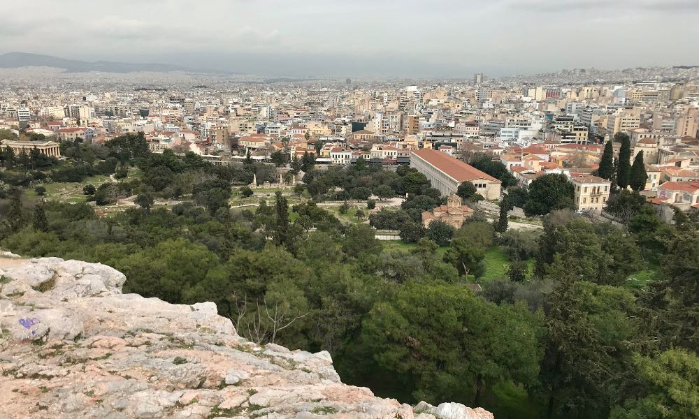 Widok na centrum Aten z Areopagu Fot. Łukasz Zboralski/brd24.pl