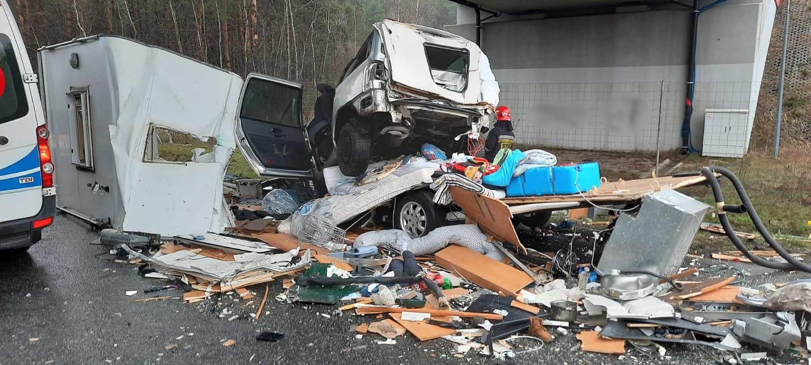 Karambol na S1 Fot. śląska policja
