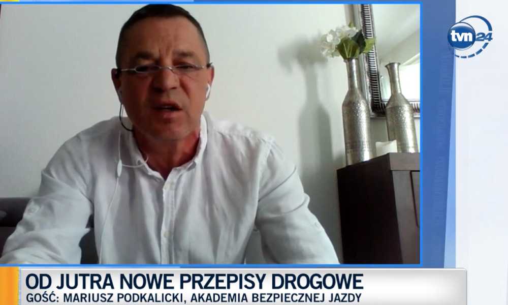 Mariusz Podkalicki, kierowca wyścigowy, właściciel Pro Driving TEAM Akademia Bezpiecznej Jazdy Źródło: TVN24