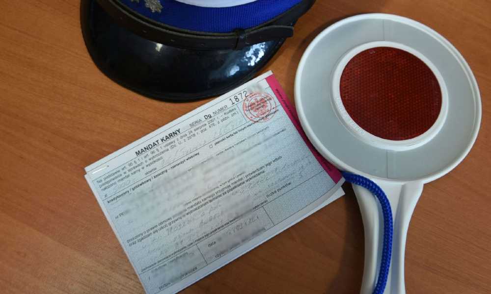 Mandat na 5 tys. zł wystawiła policja z Zielonej Góry Fot. Policja