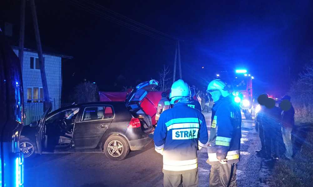 Miejsce śmiertelnego wypadku w Suchowoli Fot. Facebook/OSP Osiek