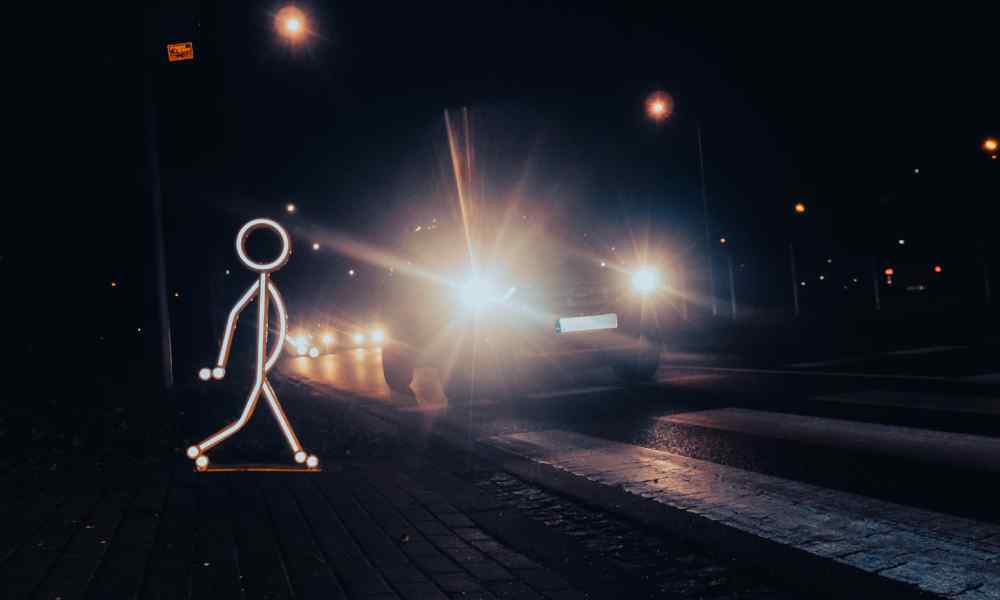 "Odblaskowy ludzik" zainstalowany przy jednym z przejść dla pieszych w Częstochowie Źródło: MZD w Częstochowie