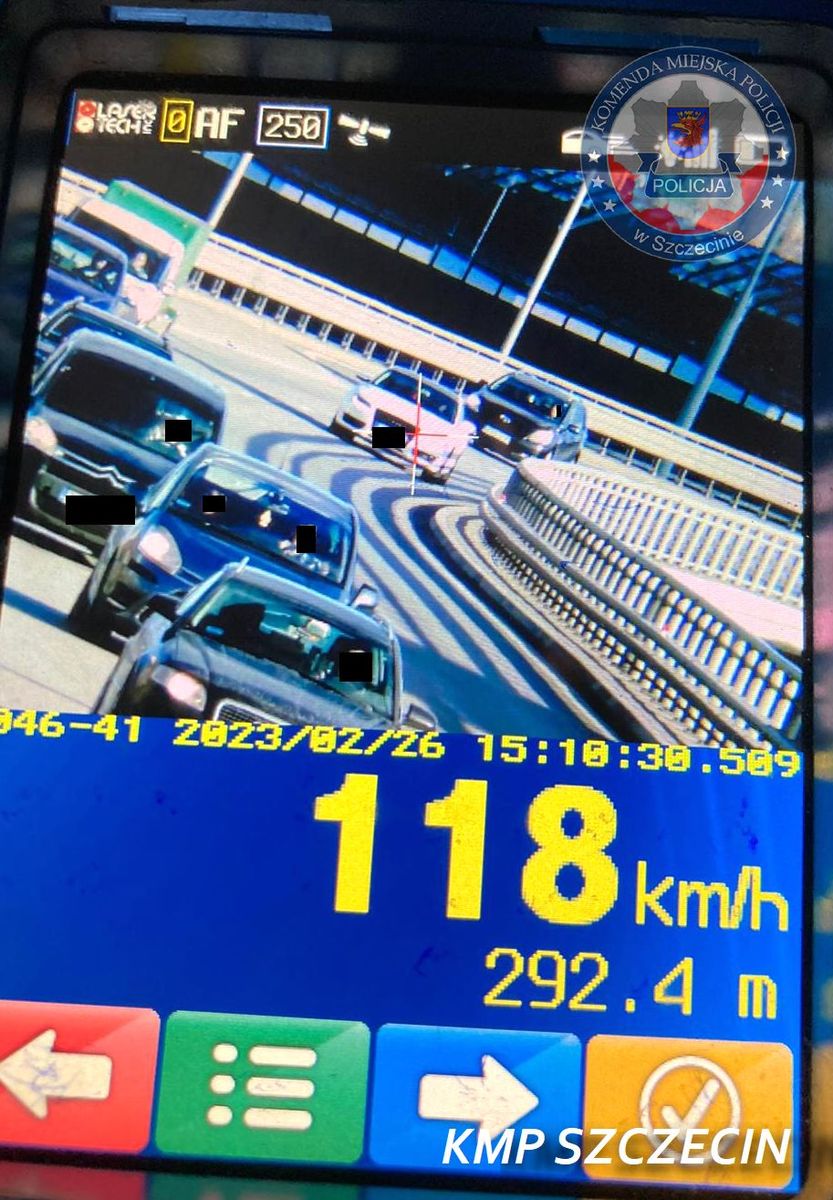Kierowca audi namierzony przez szczecińską drogówkę Fot. Policja