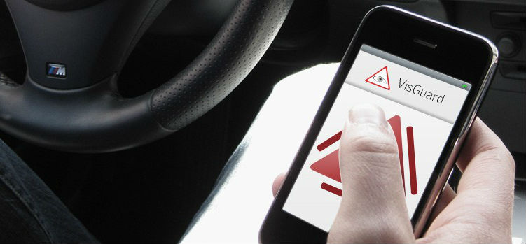 VisGuard - aplikacja, która ma pomóc kierowcom, by nie rozpraszali swojej uwagi Źródło:VisGuard.com
