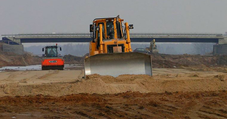 Budowa autostrady A2 w 2009 r. Fot. GDDKiA