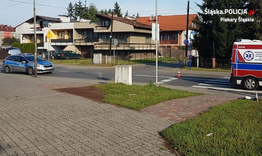 4-latek potrącony na pasach w Piekarach Śląskich. Fot. Policja