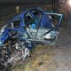Kierowca z dwoma zakazami jazdy doprowadził do wypadku w miejscowości Kąpiele Wielkie Fot. Policja