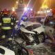 Wypadek na stacji paliw spowodowany przez pijaną nastolatkę w Łodzi. Fot. Policja