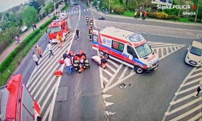 Potrącenie motocyklisty w Gliwicach. Kierowca był pijany i uciekł z miejsca wypadku Fot. Policja