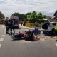 W wypadku w Wełninie zginął jadący na motocyklu komendant powiatowy policji w Mikołowie. Fot. Policja
