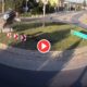 Kierowca suzuki swift wyskoczył na rondzie w Rąbieniu Źrodło: Facebook/Telewizja Aleksandrów Łódzki