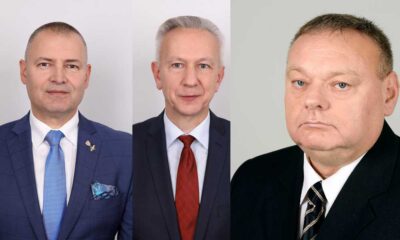 Senatorowie (od lewej): Robert Dowhan (PO), Stanisław Gogacz (PiS) i Jerzy Czerwiński (PiS) Źródło: Kancelaria Senatu