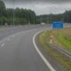 Informacja o odcinkowym pomiarze prędkości na wjeździe na autostradę A1 w Nowych Marzach Źródło: Google Maps