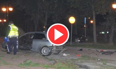 Młody kierowca spowodował wypadek w Annopolu. Wraz z pasażerką wypadli z samochodu Fot. Policja