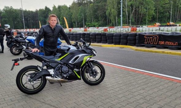 Krzysztof Baranowski, instruktor jazdy motocyklem Toru Modlin Fot. arch.