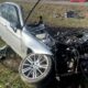 Fragment BMW, w którym zginął 33-letni kierowca Fot. Policja
